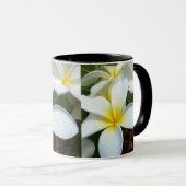 Witte Hawaii Plumeria Bloem Mok (Voorkant rechts)