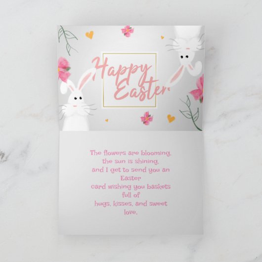 WITTE HAZEN PASEN KAART (Binnen)