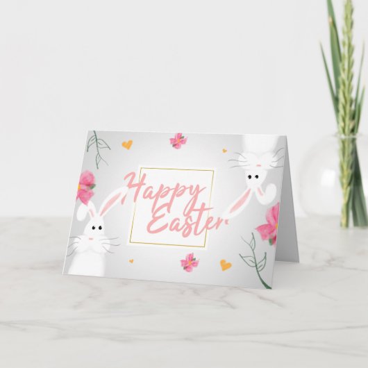 WITTE HAZEN PASEN KAART (Voorkant)