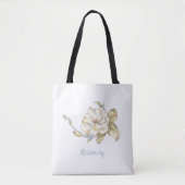 Witte heesterroos tote bag (Voorkant)