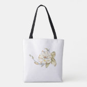 Witte heesterroos tote bag (Achterkant)