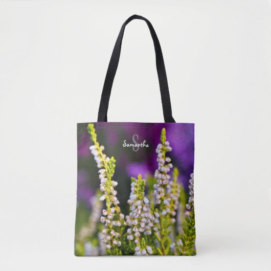Witte heide-tas tote bag (Voorkant)