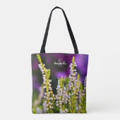 Witte heide-tas tote bag (Achterkant)