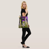 Witte heide-tas tote bag (Op model)