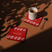 witte heiligen in rood - God jul Kartonnen Onderzetters