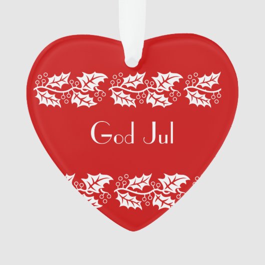 witte heiligen in rood - God jul Ornament (voorkant)