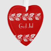 witte heiligen in rood - God jul Ornament (voorkant)