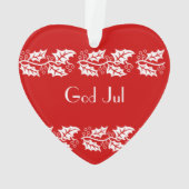 witte heiligen in rood - God jul Ornament (achterkant)