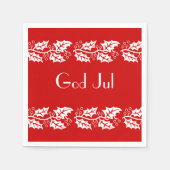 witte heiligen in rood - God jul Servet (Voorkant)