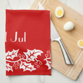 witte heiligen in rood - God jul Theedoek (Quarter Fold)