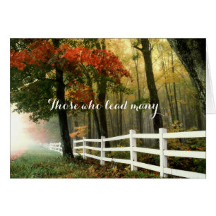 Witte hek in de herfst Bossen Pastor Appreciation