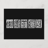 Witte heks briefkaart (Voorkant)