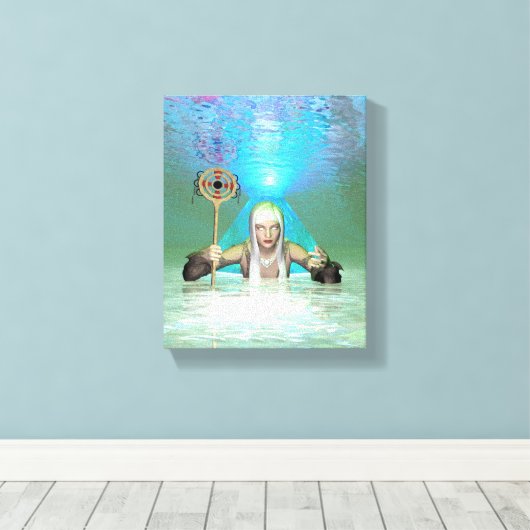 Witte Heks Canvas Afdruk (Insitu (Houten vloer))