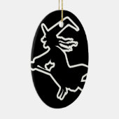 Witte heks keramisch ornament (Rechts)