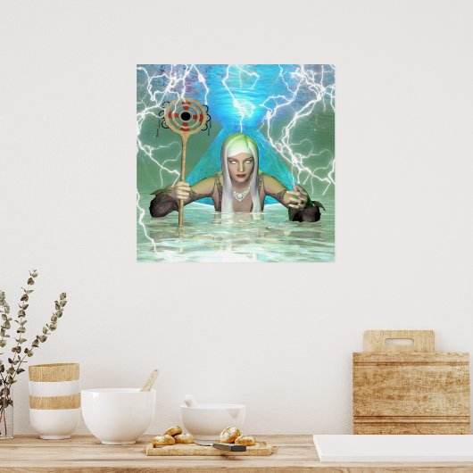 Witte heks poster (Keuken)