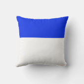 Witte heldere blauwe liefde kussen worp kussen (Achterkant)
