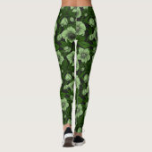Witte Hellebores met bladeren Leggings (Achterkant)