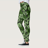 Witte Hellebores met bladeren Leggings (Links)