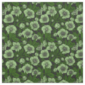 Witte Hellebores met bladeren Stof (Swatch)