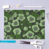 Witte Hellebores met bladeren Tissuepapier (Craft)