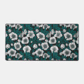 Witte Hellebores met blauwe bladeren Bureaumat (Voorkant)