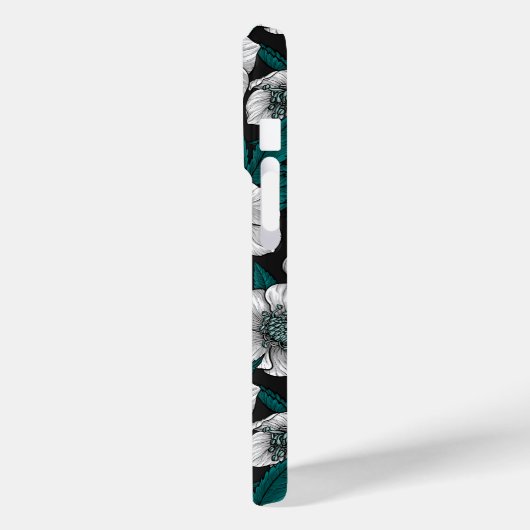 Witte Hellebores met blauwe bladeren Case-Mate iPhone Case (Achterkant / Links)