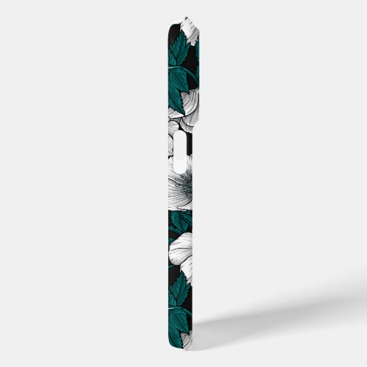 Witte Hellebores met blauwe bladeren Case-Mate iPhone Case (Achterkant / Rechts)