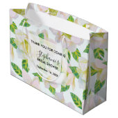 Witte Helleborus Vrijgezellenfeest Bedankt Favorie Groot Cadeauzakje (Achterkant Gekanteld)