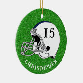 Witte Helm Kerstmis Keramisch Ornament (Rechts)