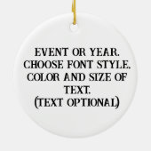 Witte Helm Kerstmis Keramisch Ornament (Achterkant)