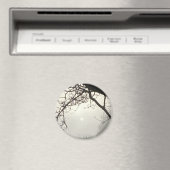 Witte hemel en zon dramatisch omlijst door bomen magneet (Insitu (Vaatwasser))