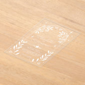 Witte Hemelse Sterrenboog Huwelijk Acryl Uitnodigingen (Laagn)