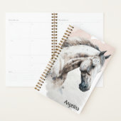 Witte hengst | Aquarel ontwerp | Planner (Display)