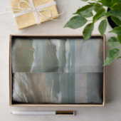 Witte hengst bij het Zee Decoupage Tissuepapier (Geschenk)