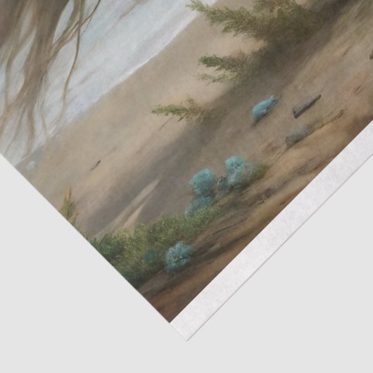 Witte hengst bij het Zee Decoupage Tissuepapier (Detail)