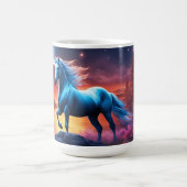 Witte hengst Fantasie Roze Tuin Koffiemok (Center)