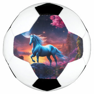 Witte hengst fantasie Roze tuin Voetbal