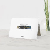 Witte hengst gloeit - Paard Wenskaart Kaart (Achterkant)