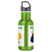 Witte herbruikbare kerstwensen gedrukte 24oz waterfles  (Achterkant)