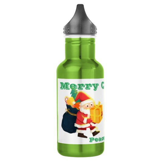 Witte herbruikbare kerstwensen gedrukte 24oz waterfles  (Links)
