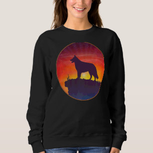 Witte Herder Hond Zonsondergang Trui