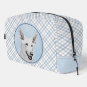 Witte Herder Schilderij Schattigee Originele Pet D Toilettasje (Rechterhoek)