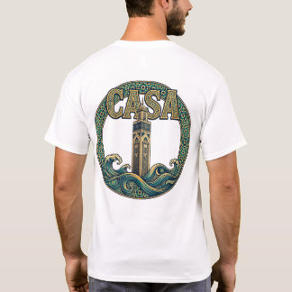 Witte heren T-shirt met een geïllustreerd motief o