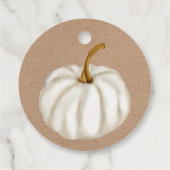 Witte herfst baby shower bedankjes labels (Achterkant)