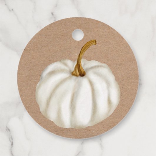 Witte herfst baby shower bedankjes labels (Achterkant)