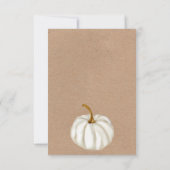 Witte herfst baby shower bedankkaart (Achterkant)