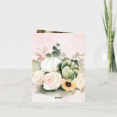 Witte herfst floraal Vrijgezellenfeest Foto (Achterkant)