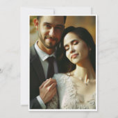 Witte herfst floraal Vrijgezellenfeest Foto Kaart (Achterkant)