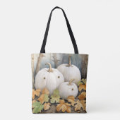  WITTE HERFST POMPOENEN EN HERFSTBLADEREN TOTE BAG (Achterkant)