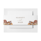 Witte Herfst Waterverf Botanicals Weddenschap Uitnodigingen Wikkel (Voorkant Voorbeeld)